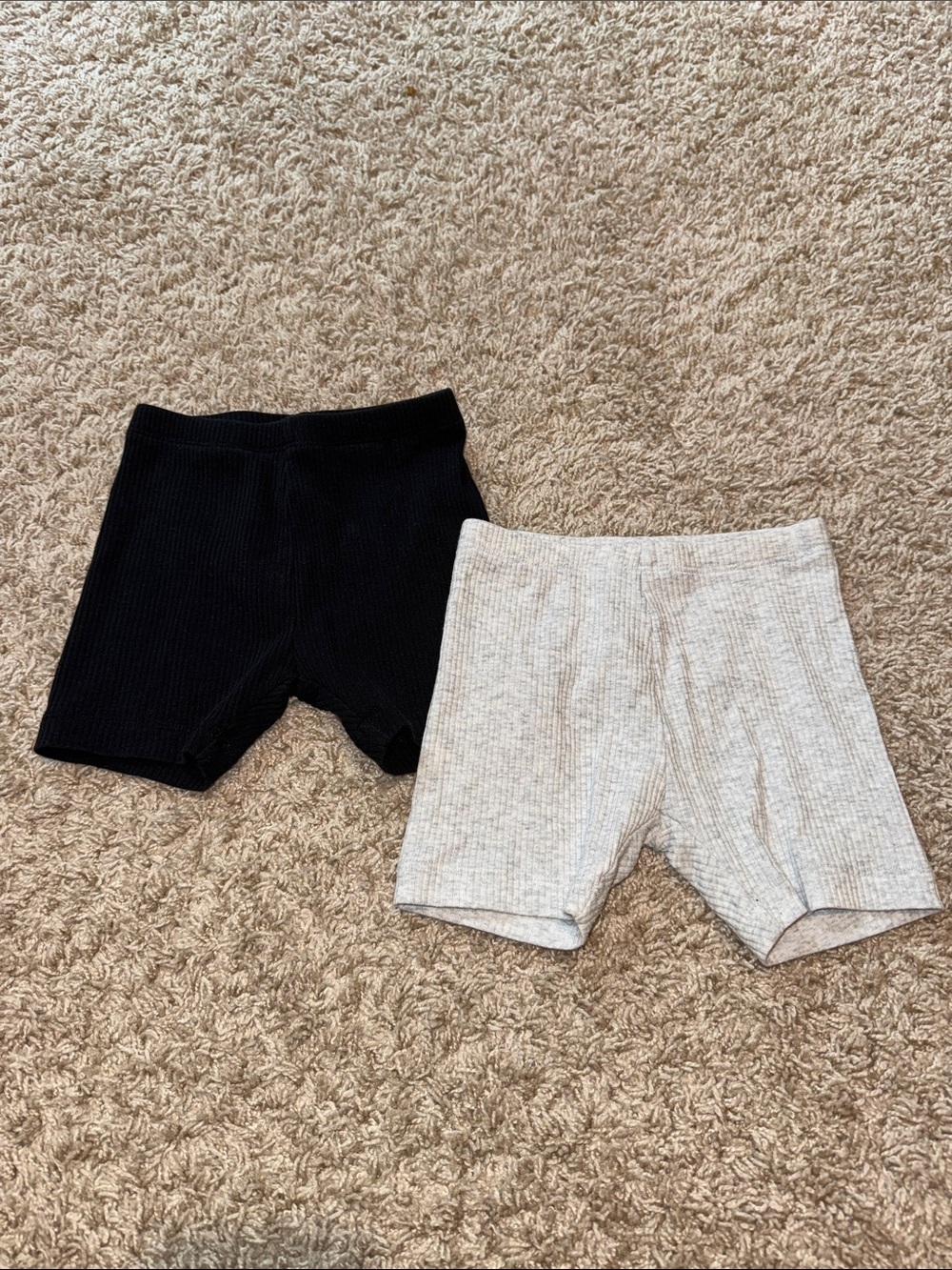 Old Navy Ribbed Bike Shorts Set - Black & Light Gray